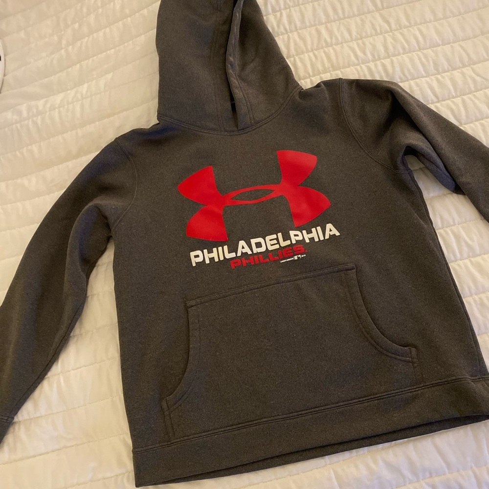 Under Armour Phillies Kids Gray Hoodie ⚾️